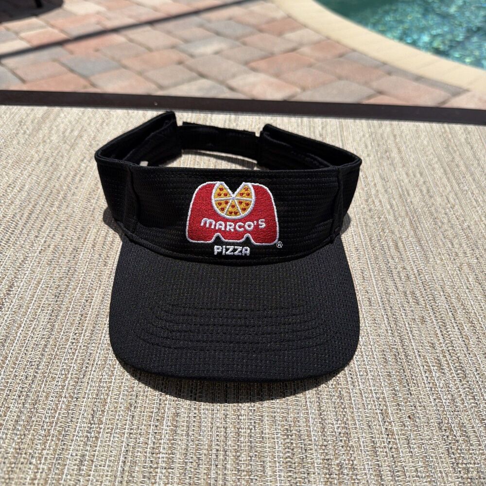 Marco's Pizza Logo Visor Food Funny Black Red Embroidered Patch One Size Urban